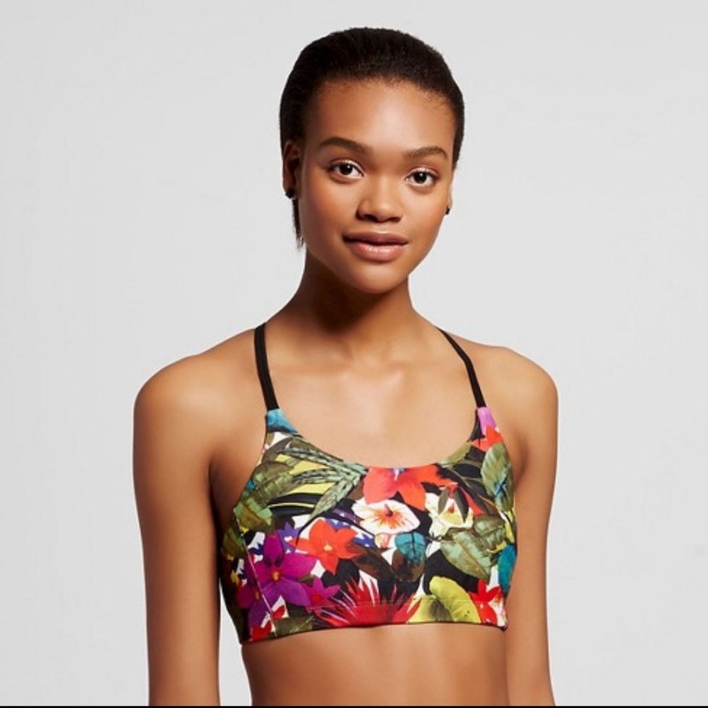 Mossimo Tropical Floral Athleisure Bra - Picture 1 of 3